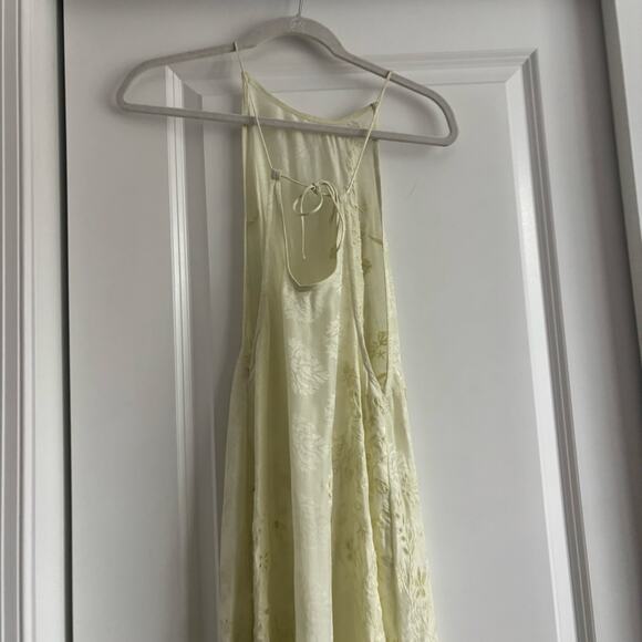 Out From Under Robyn Eyelet Maxi Slip Dress XS Yellow Ethereal Embroidered - Picture 8 of 13